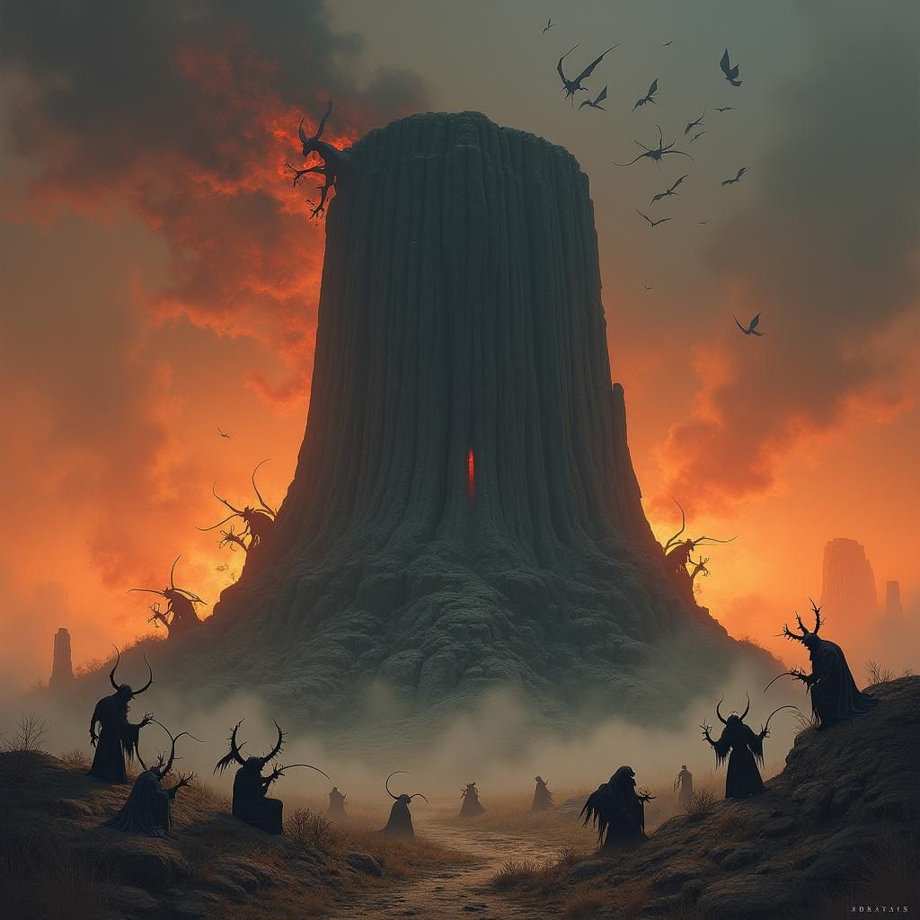 Devils Tower: A Dark Fantasy Monolith