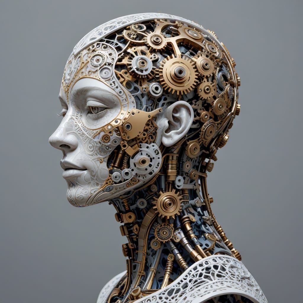 Abstract sculpture of a head