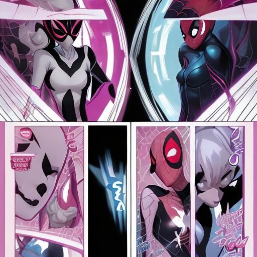 "Spider-Gwen and Lady Deadpool meet, but suddenly realize th...