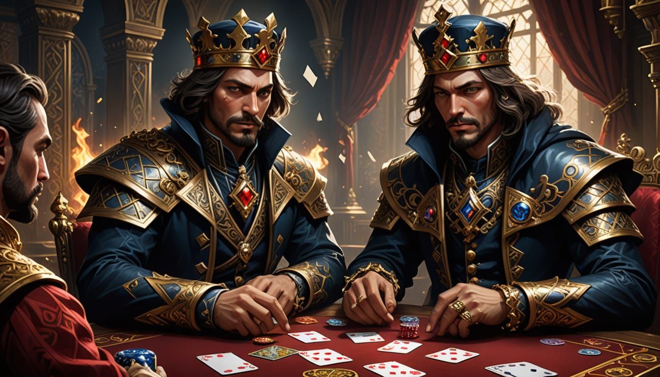 Jack of Diamonds Battles King of Spades in Epic Fantasy Art