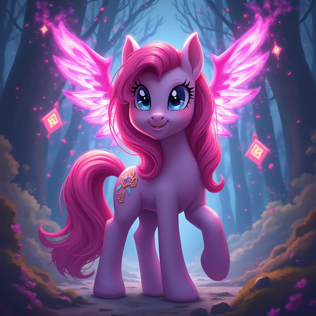 My Little Pony Characters in Whimsical Arcane Battle