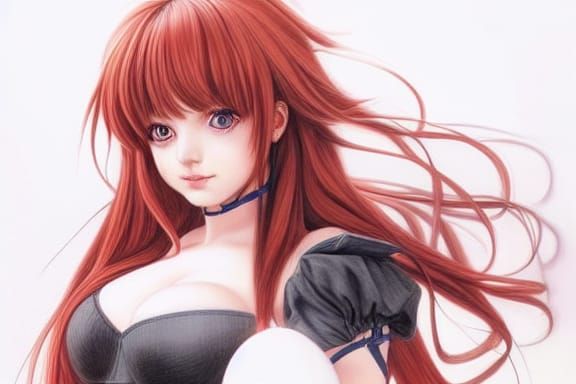 Detailed Portrait of Rias Gremory in School Uniform