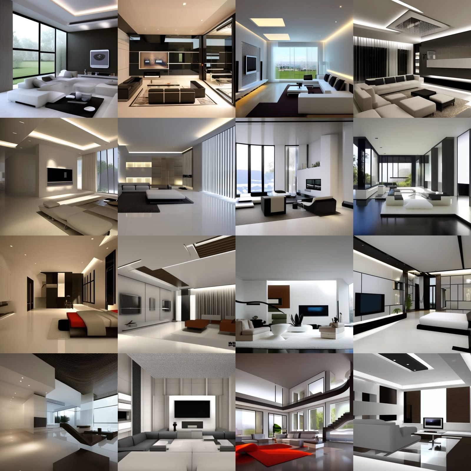 Futuristic Minimalist Mansion Interior Design