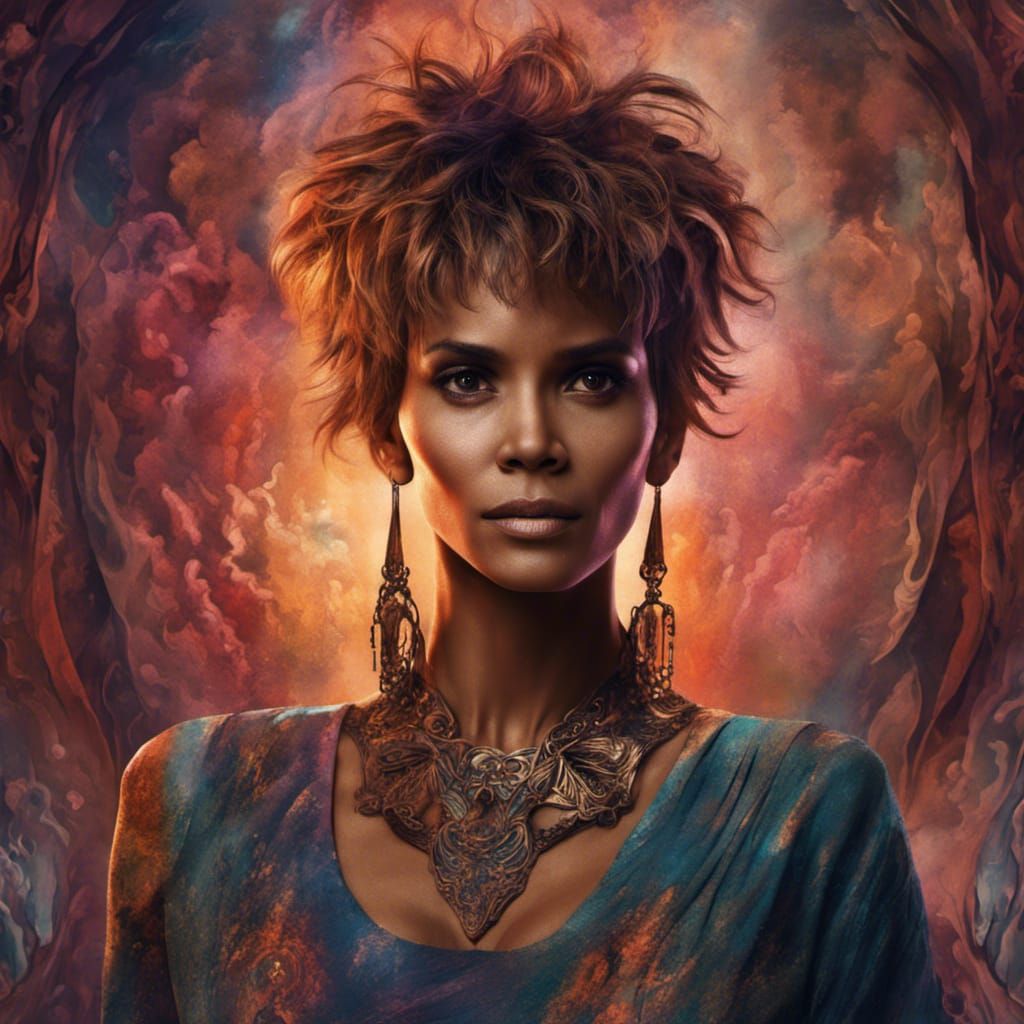 Bohemian Abstract Portrait in Detailed Matte Painting