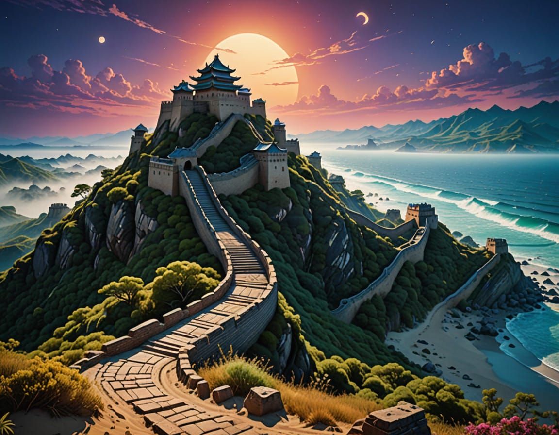 Ethereal Sand Art of the Great Wall of China