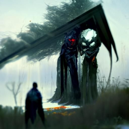 Sinister Bipolar Figure in Detailed Digital Art