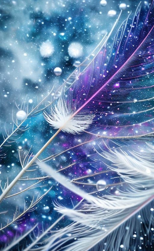 White Feather Nebula with Snow and Water Droplets