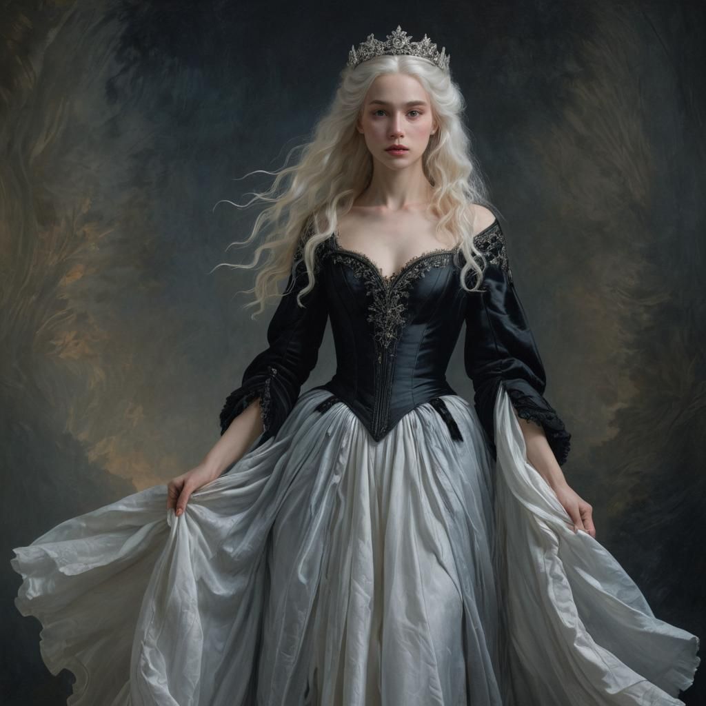 Ice Queen Portrait in Rembrandt Style