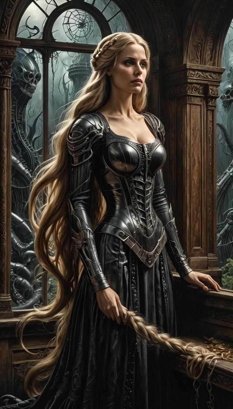 Rapunzel - Grimm's Fairy Tales illustrated by H.R. Giger III