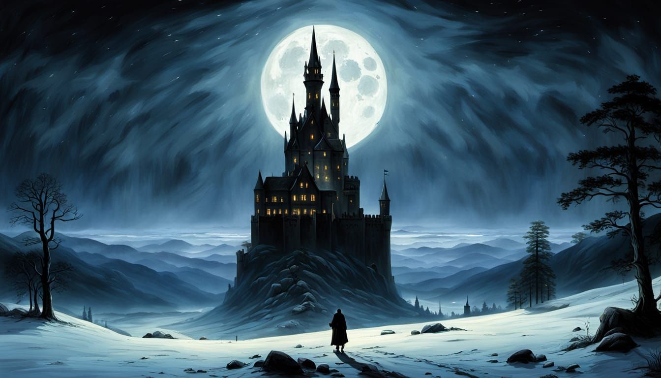 Magical Castle of Lights in Romantic Style