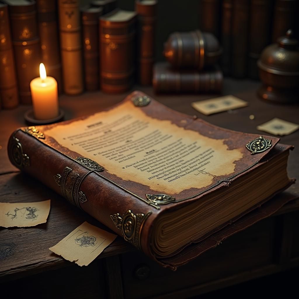 Ancient Tome of Arcane Magic in DnD Style