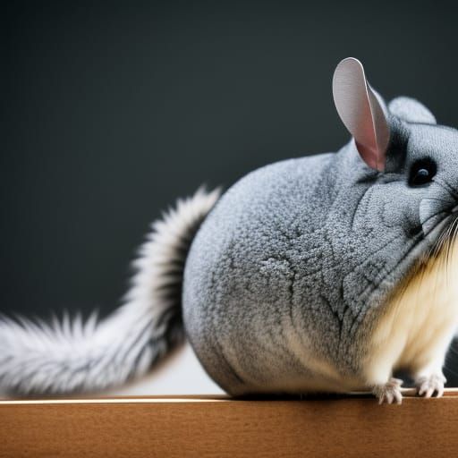 Chinchilla Portrait in Professional Photography Style