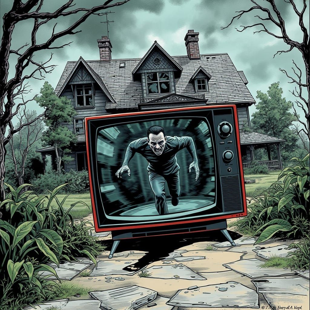 Abandoned House Haunted by Possessed Horror TV