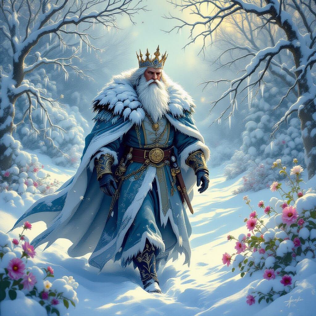 King Winter Melts into Spring's Awakening