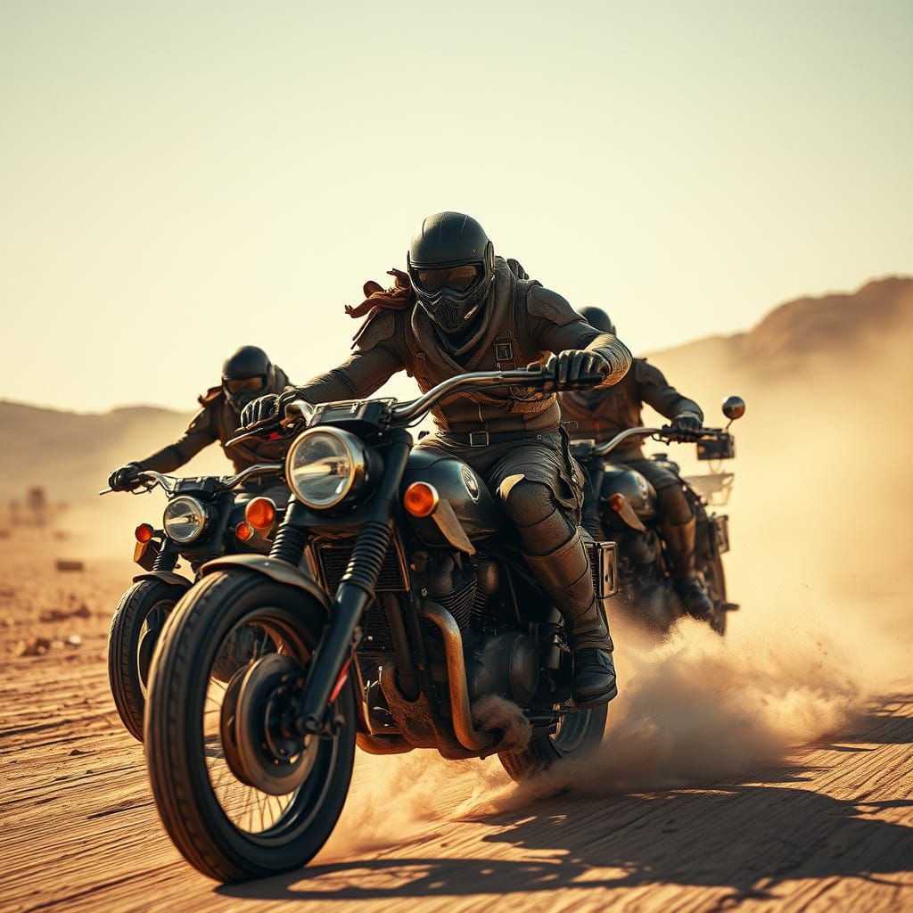 Ruthless Raiders in a Desolate Wasteland, Led by Bitter Brea...