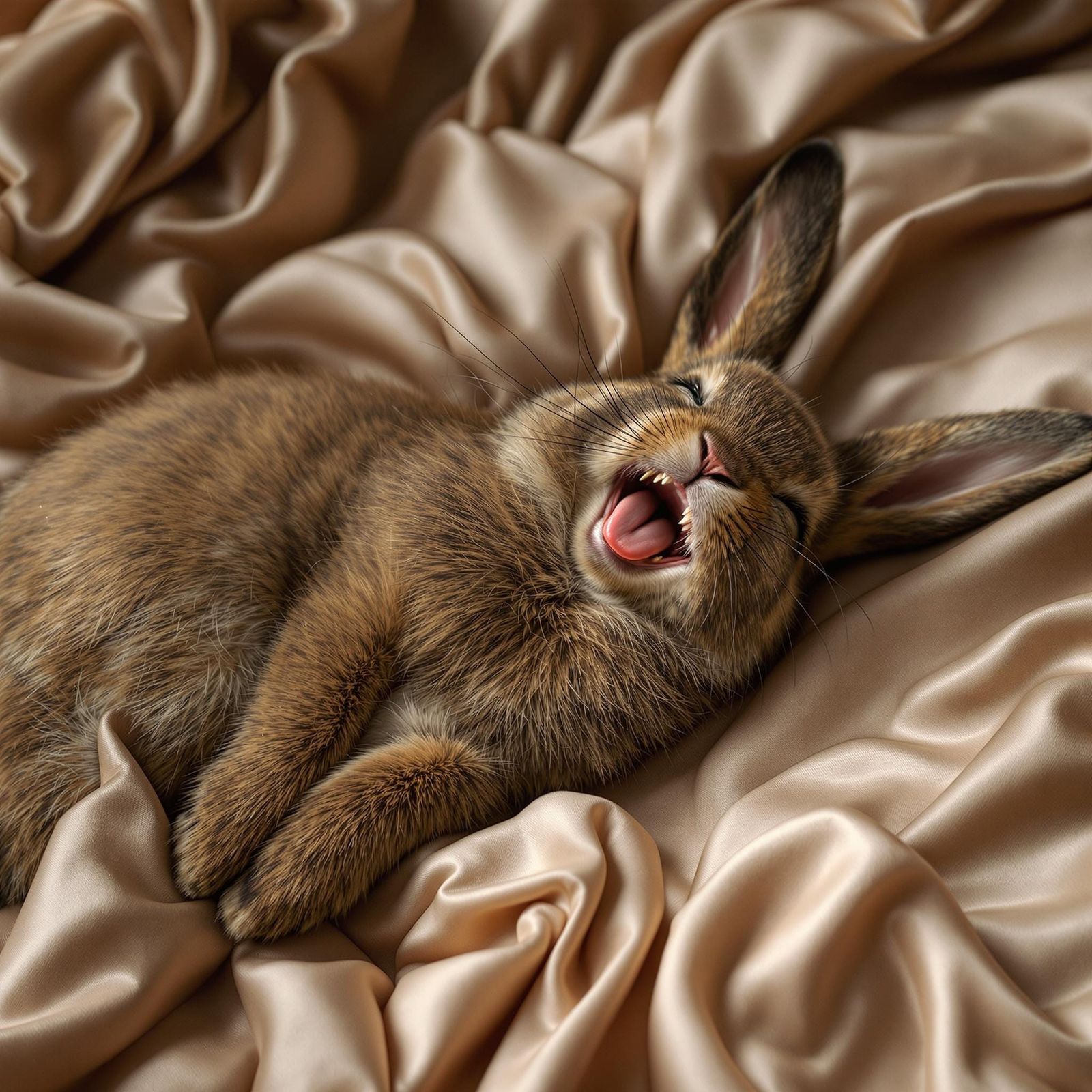 Sprawled languidly on rumpled satin sheets, the bunny’s lithe, chocolate-brown form is seized by a silent, deep-bellied ...