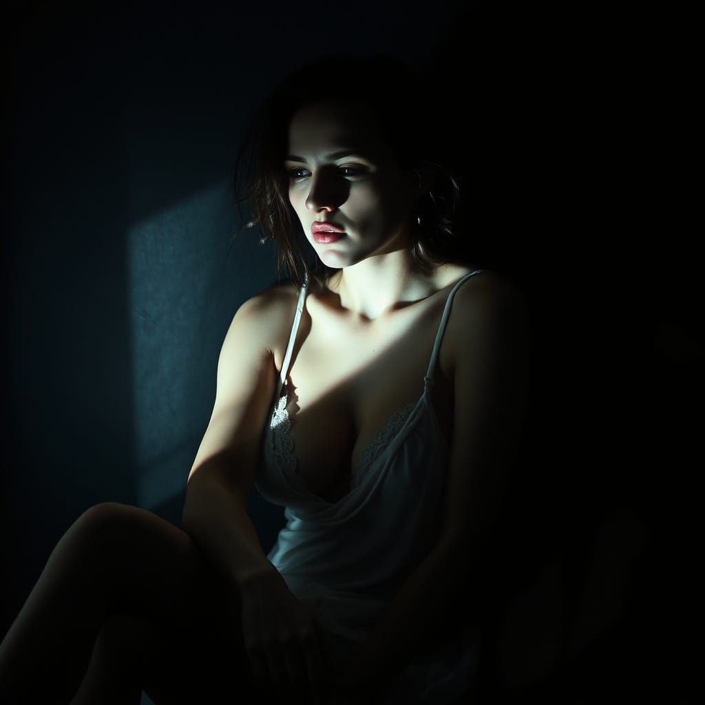 Ethereal Beauty Lost in Thought