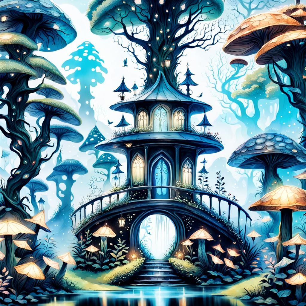 AI-Generated Whimsical Fairy Wonderland