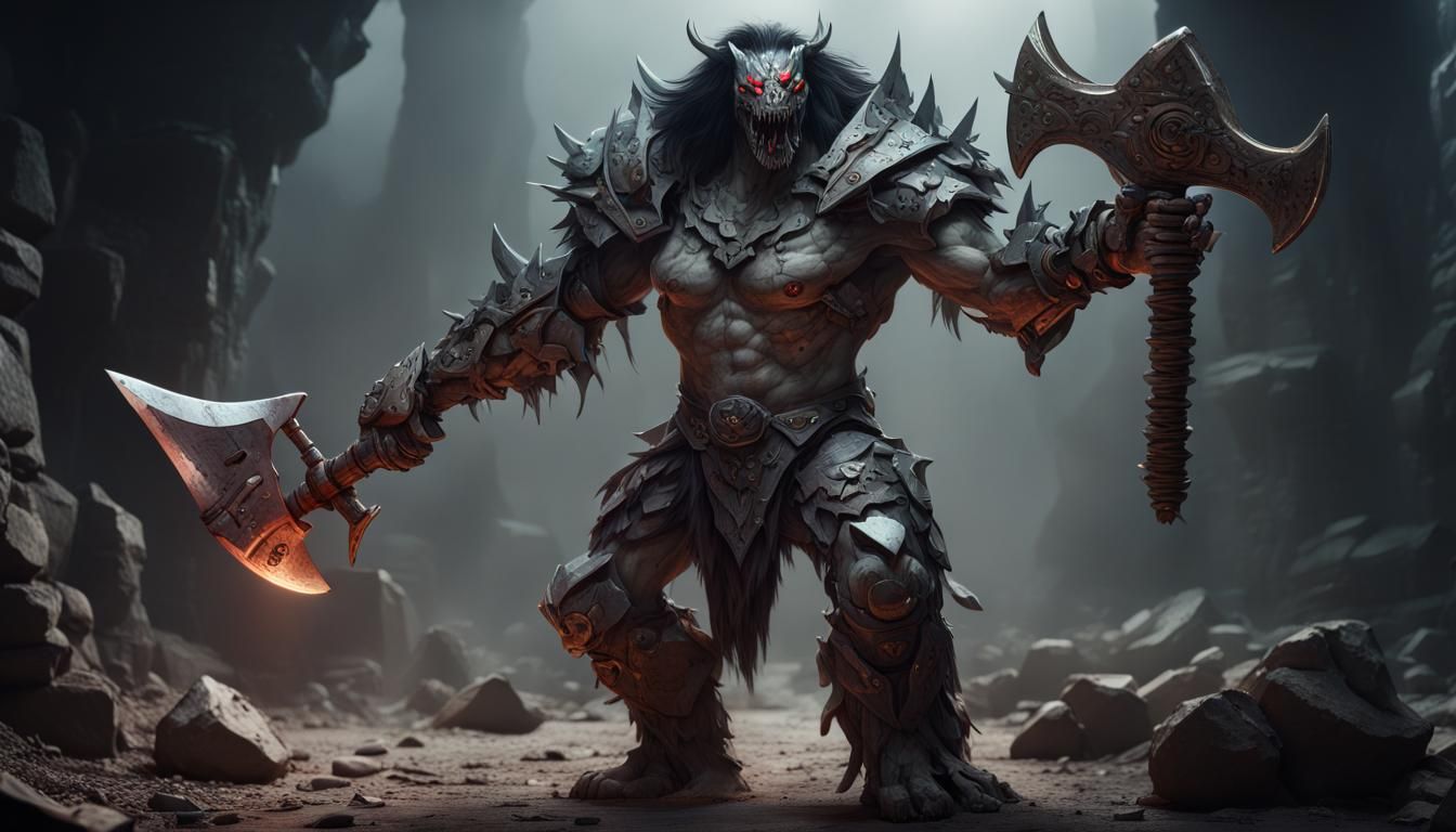 Menacing Grimlock Warrior with Stone Axe