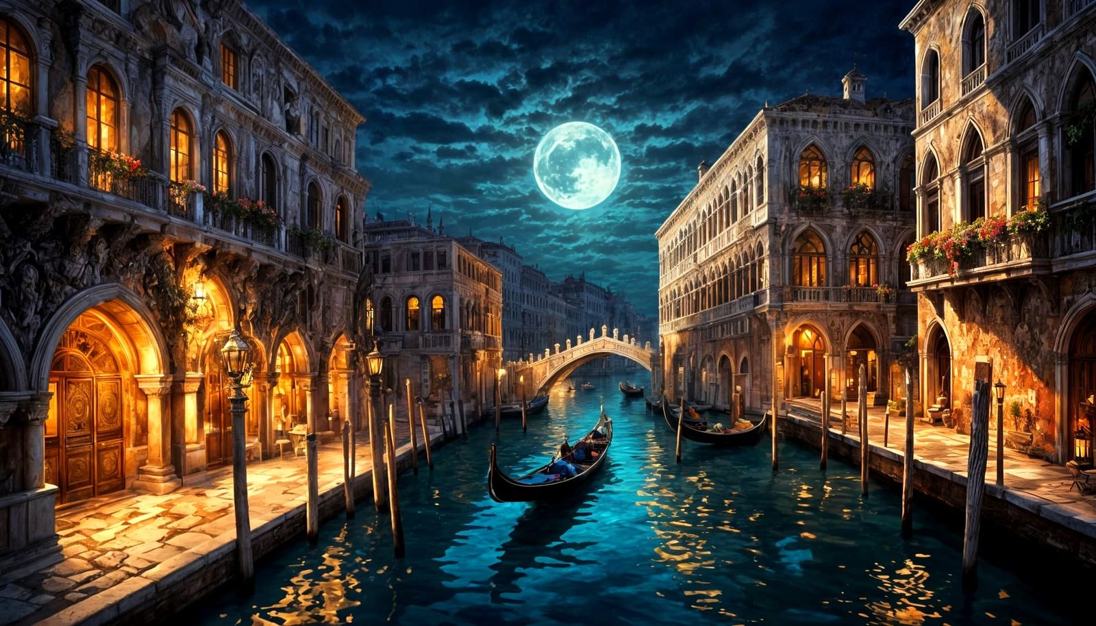 Whimsical Summer Venice: A Fantastical Grand Canal Scene