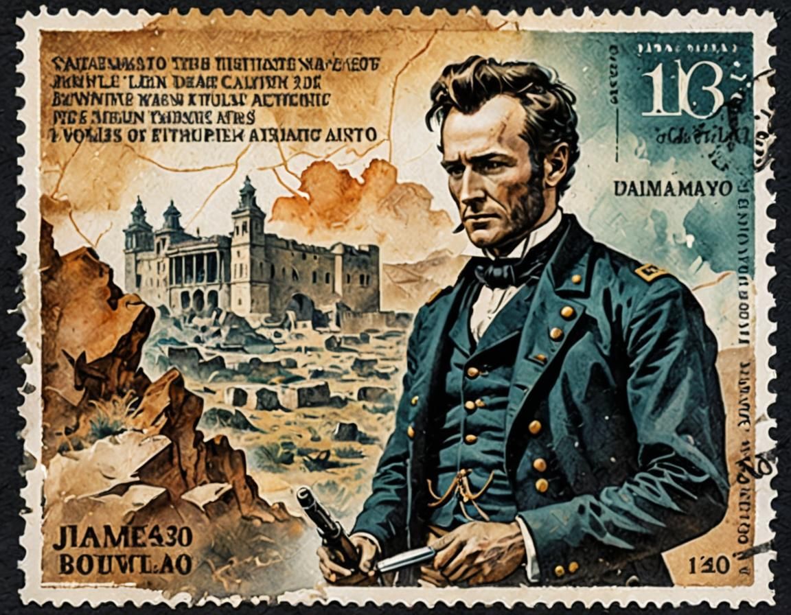 James Bowie, Battle of the Alamo: Western Stamp
