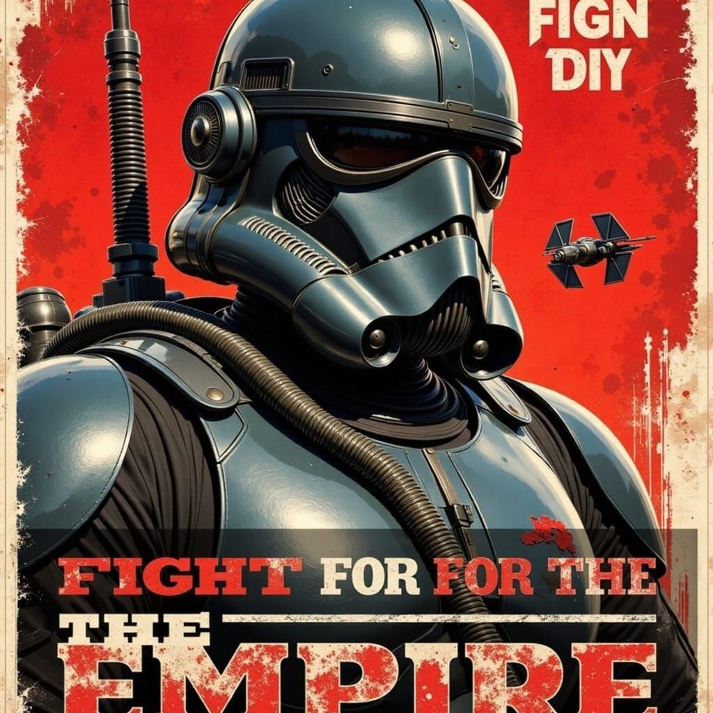 Star Wars TIE Fighter Pilot Propaganda Poster