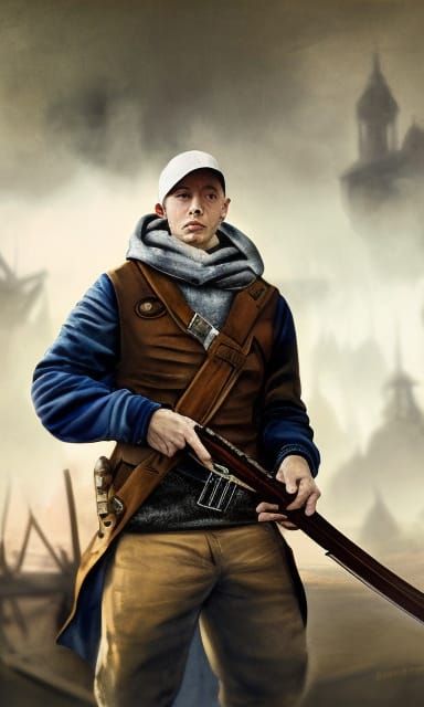 Eminem holding a WW2 Carbine