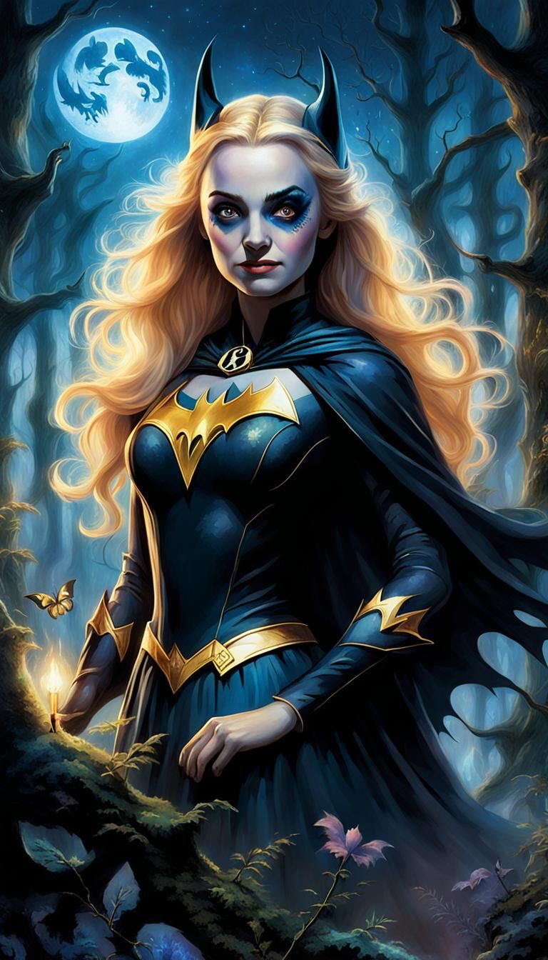 Luna Lovegood as Batgirl in Enchanted Forest