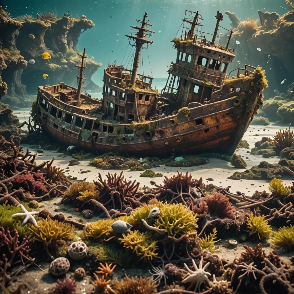 Sunken Shipwreck Habitat Captured in Stunning Detail
