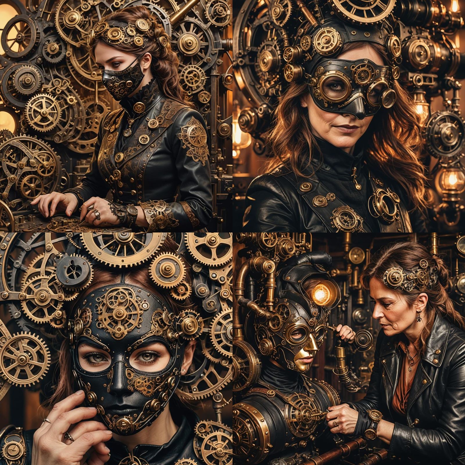 Steampunk Seamstress Creates Leather Mask