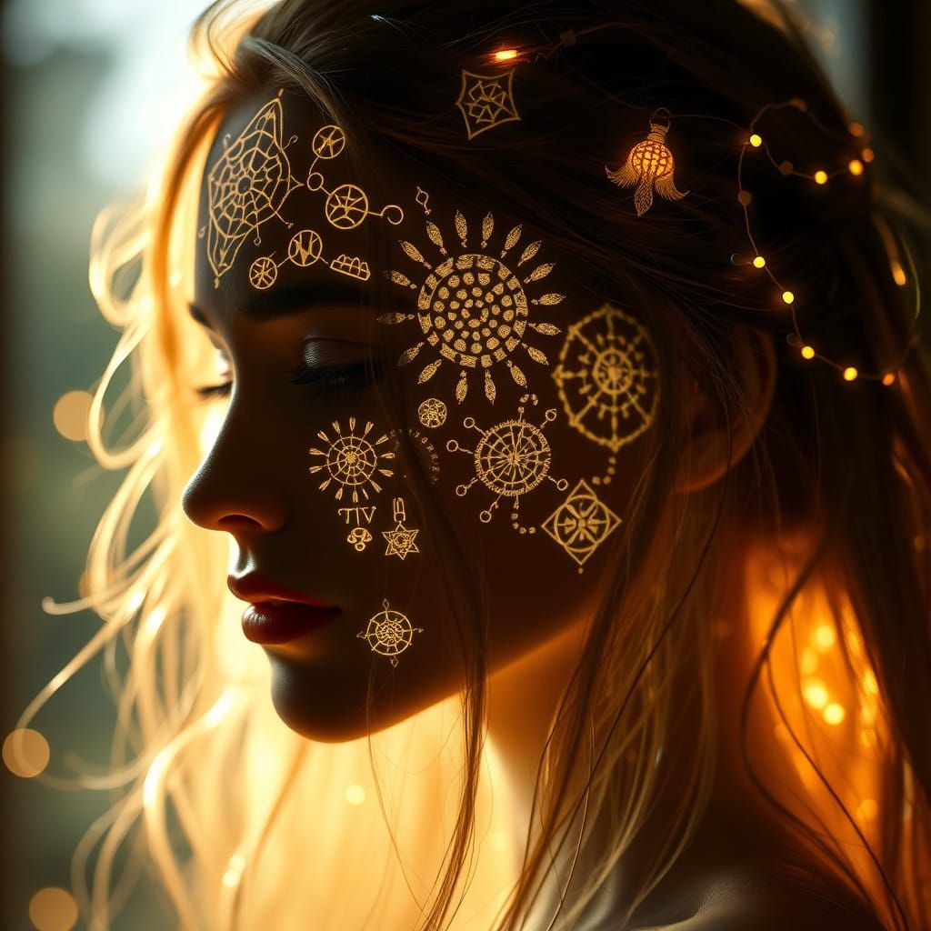 Ethereal Magic Seals Dance on a Whimsical Model