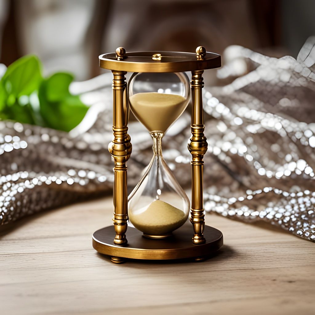 Steampunk Golden Hourglass Design