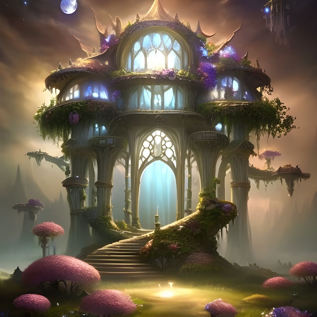 City in Clouds: Fairytale Houses in Art Nouveau Style