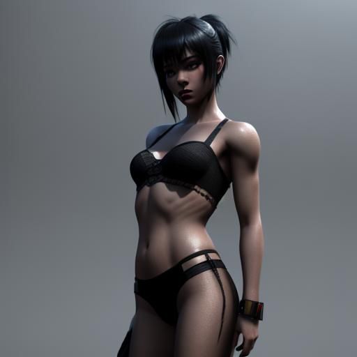 Striking Striptease Scene with 3D Shading