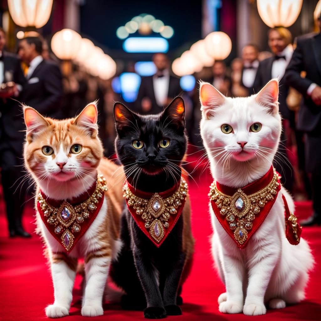 Cats on the Red Carpet: Glamorous Oscat Event
