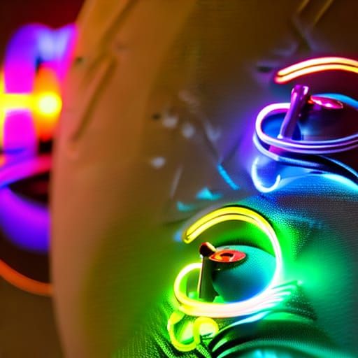 Glowing Neon Snail Illuminates the Night