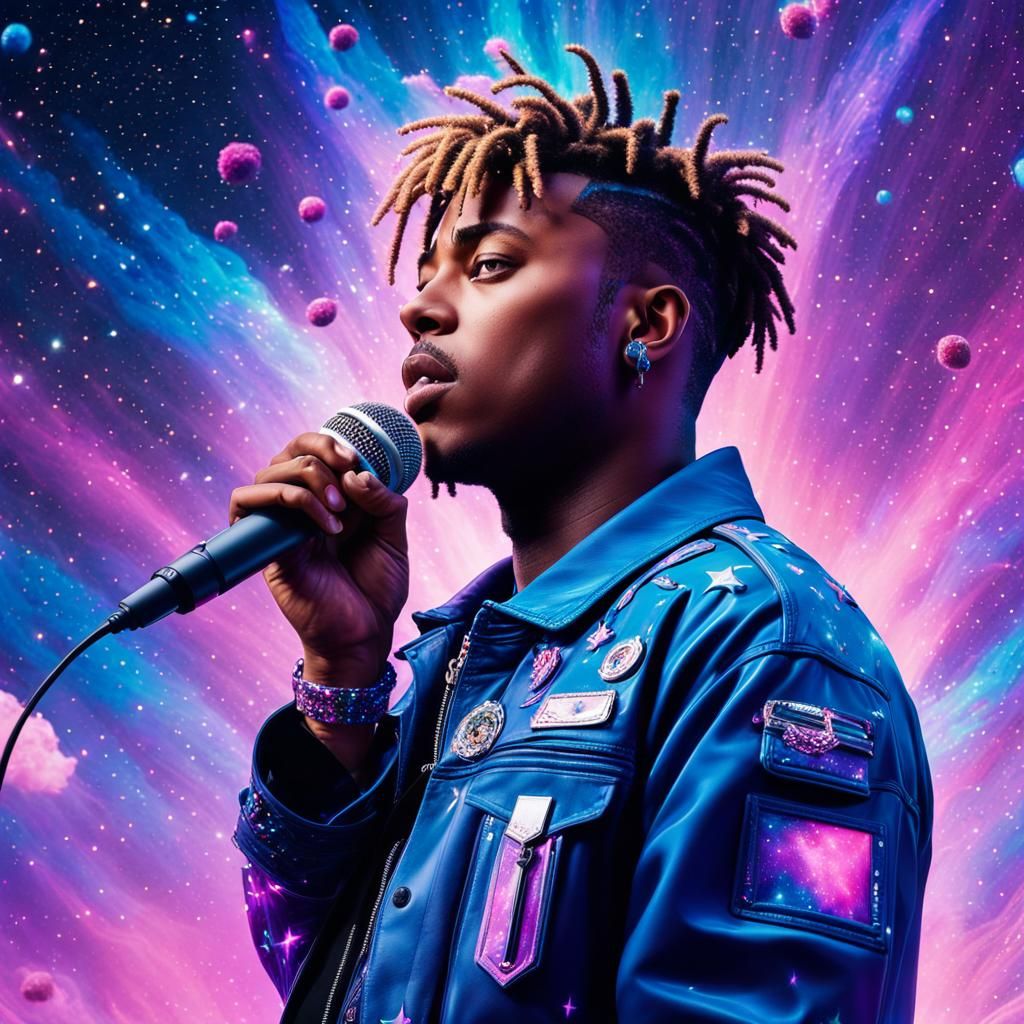 Juice WRLD in Surrealistic Galaxy of Stars
