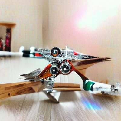 x wing fighter jet enhanced