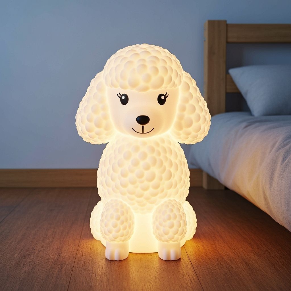 Poodle Shaped Night Light for Child's Bedroom