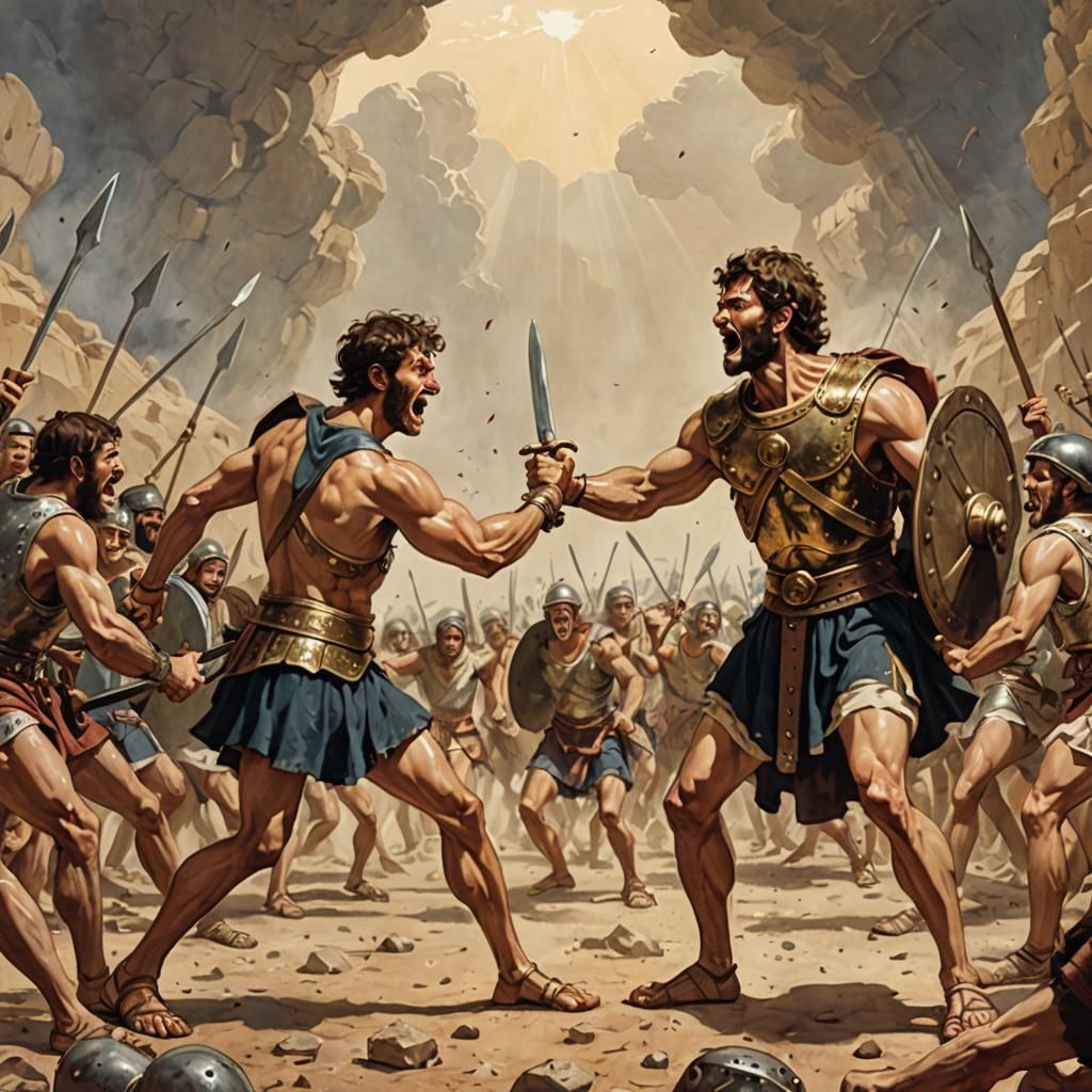 David and Goliath: A Dramatic Biblical Illustration