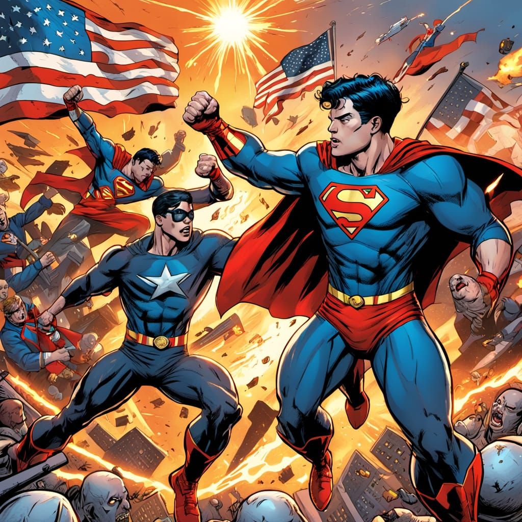 Bizarro Super Boy Fights Washington DC in Epic Comic Book Ar...