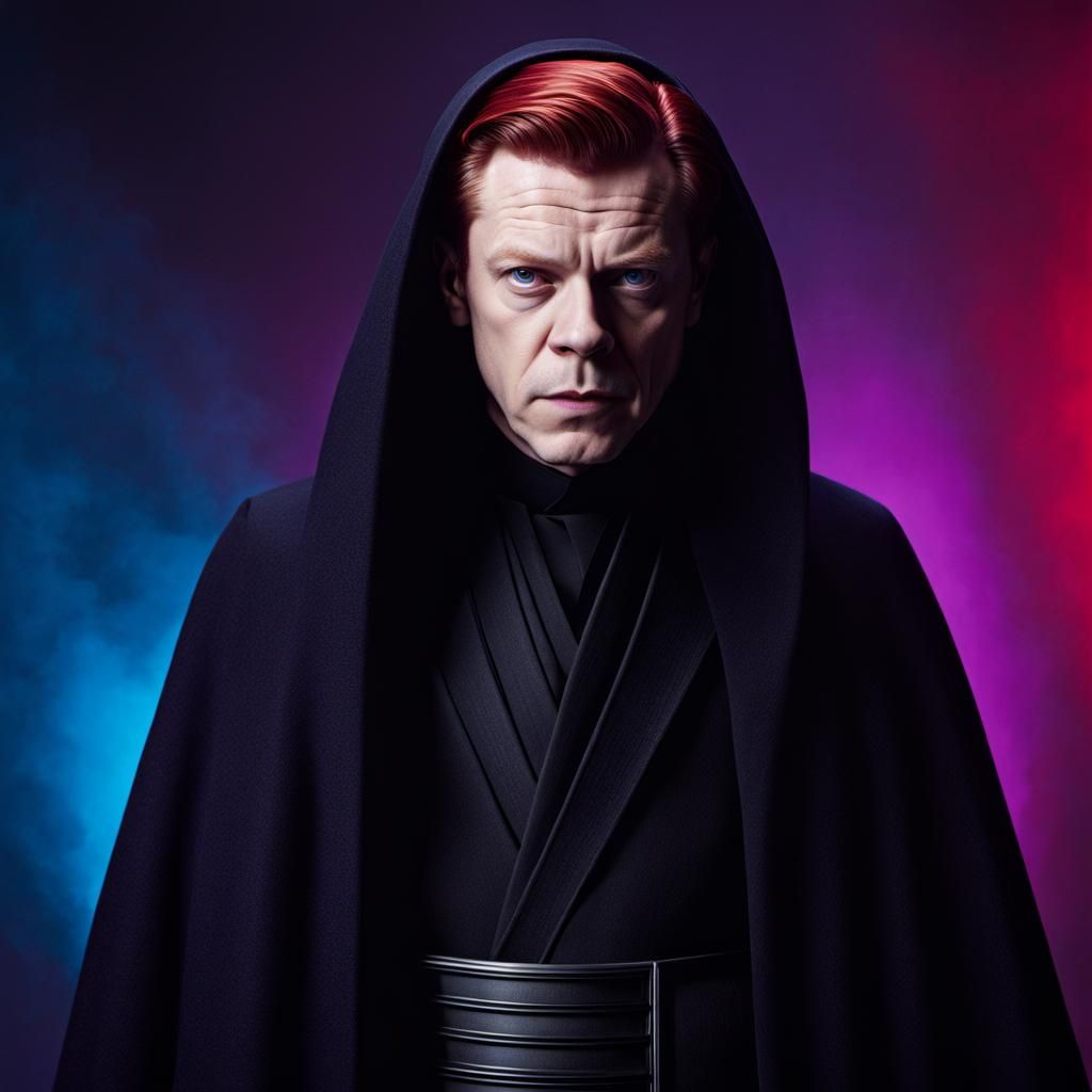 Sci-Fi Palpatine Portrait in Triadic Colors