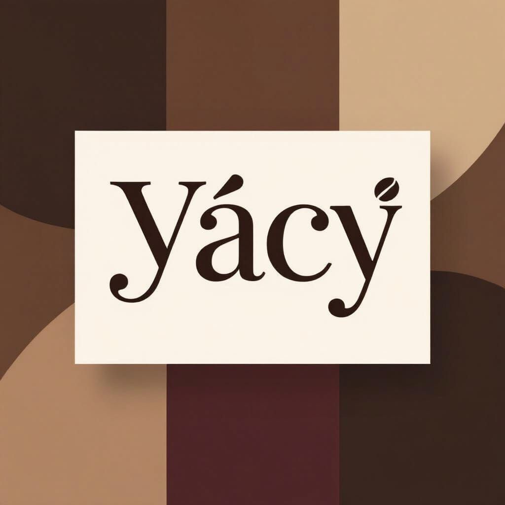 Minimalist 'Я' Logo in Elegant Coffee Bean Style