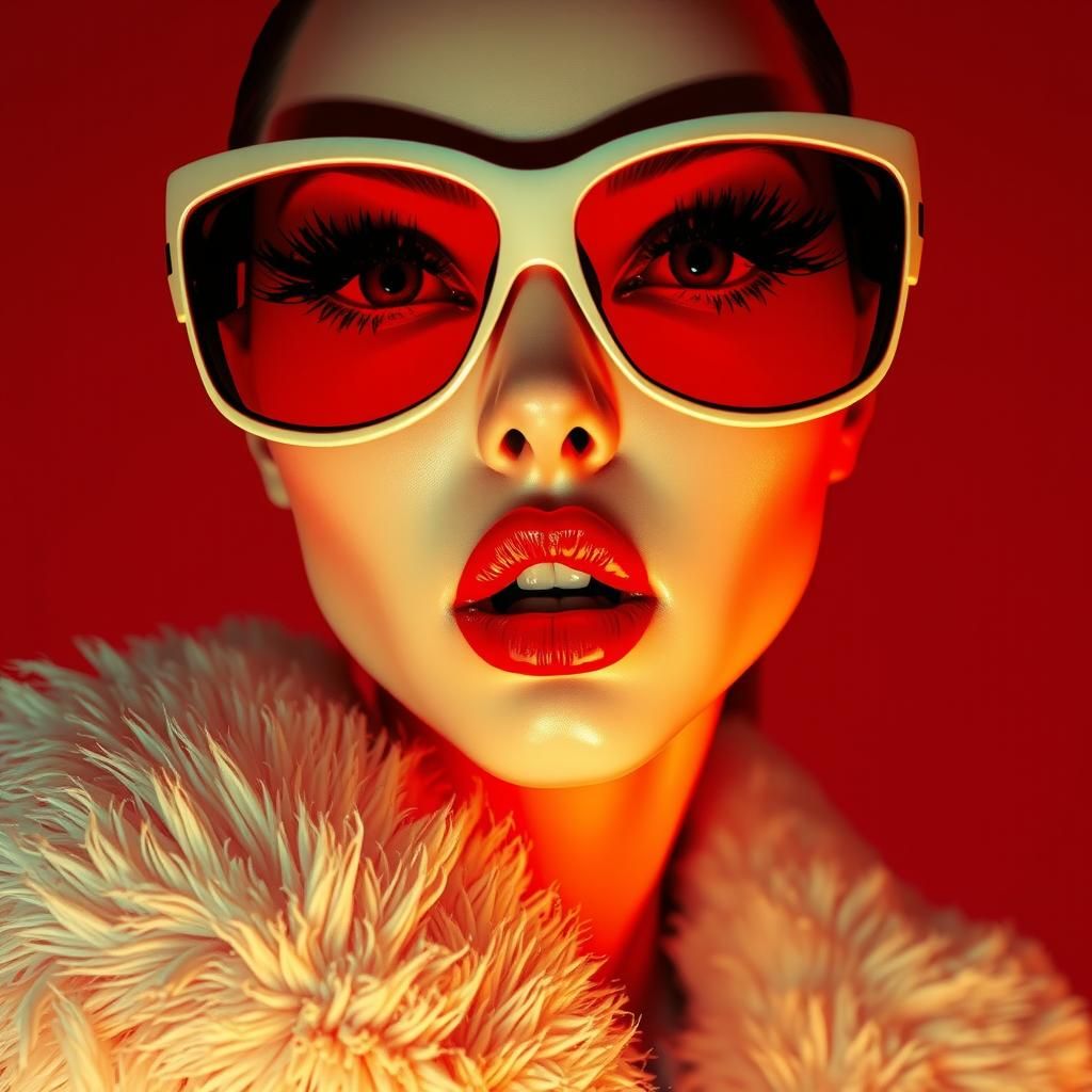 "Highly stylized, Portrait Of Futuristic Model"