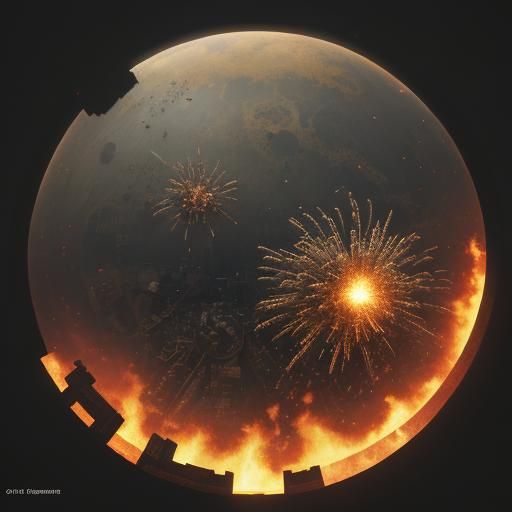 Steampunk Explosion with Cinematic Lighting