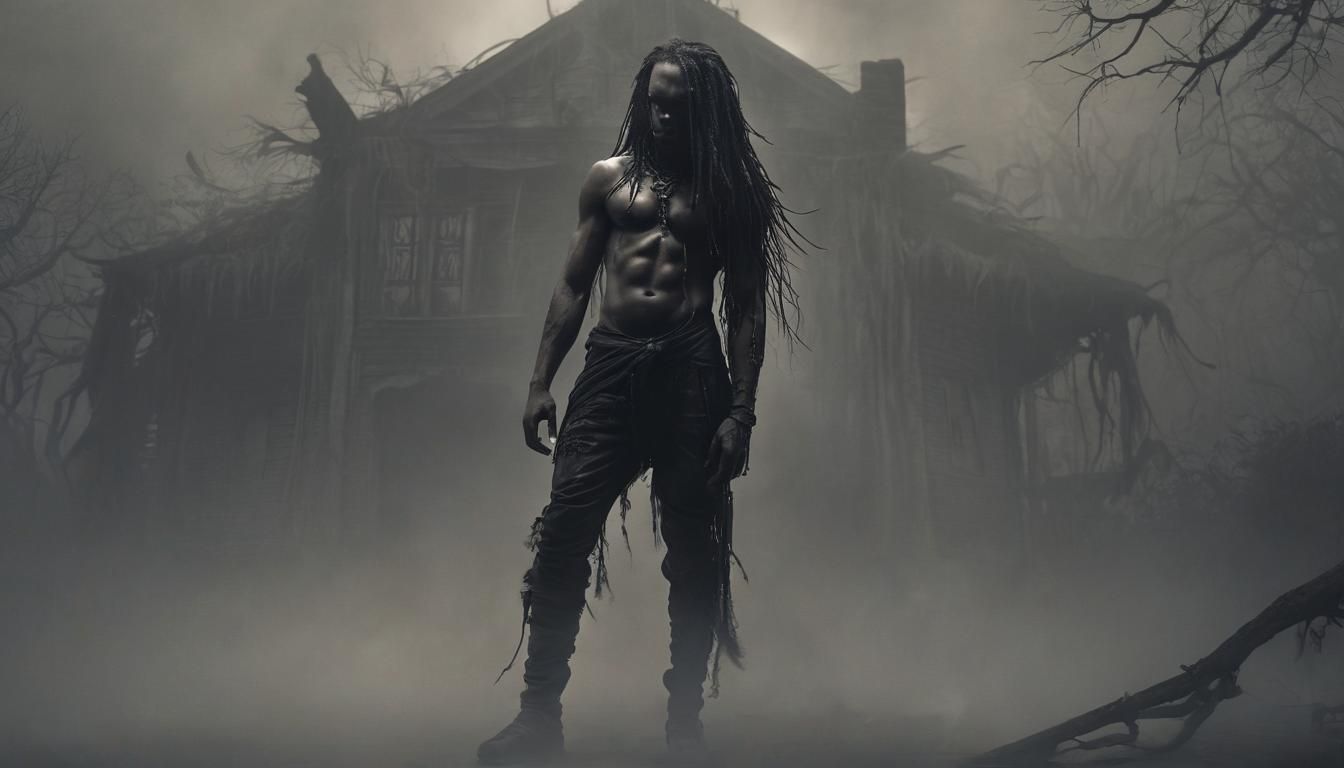 Undead Nubian Man in Haunted Dark Fantasy Art