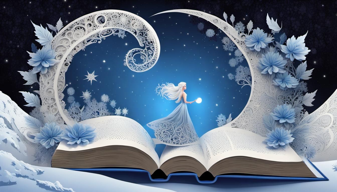 Snow Queen Emerges from Book into Narnia, Tim Burton Style