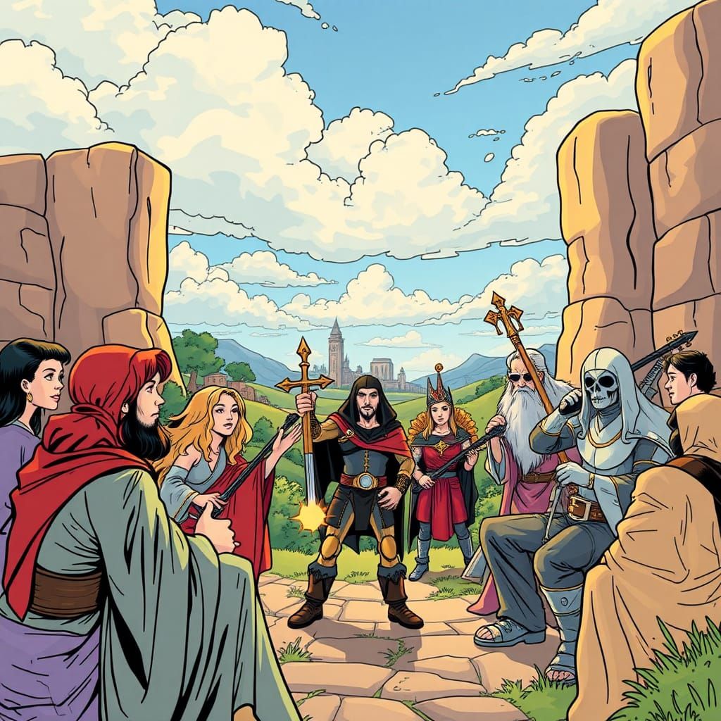 Retro Game Character in Heavy Metal Comic Art