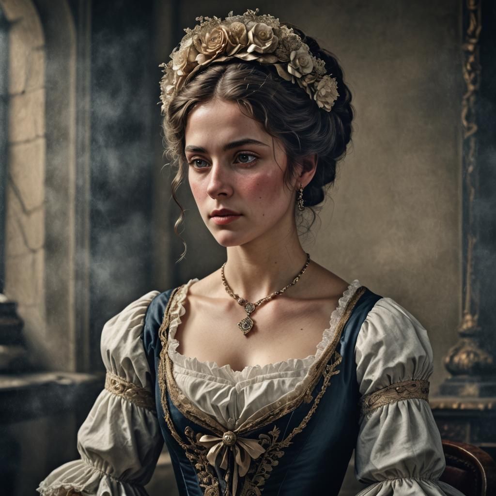 Beautiful Regency Woman in Photorealistic Detail