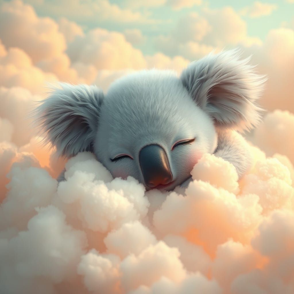 Dreamy Cloud Koala in Pastel Paradise